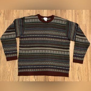 Vintage Outline Grandpa Sweater Large